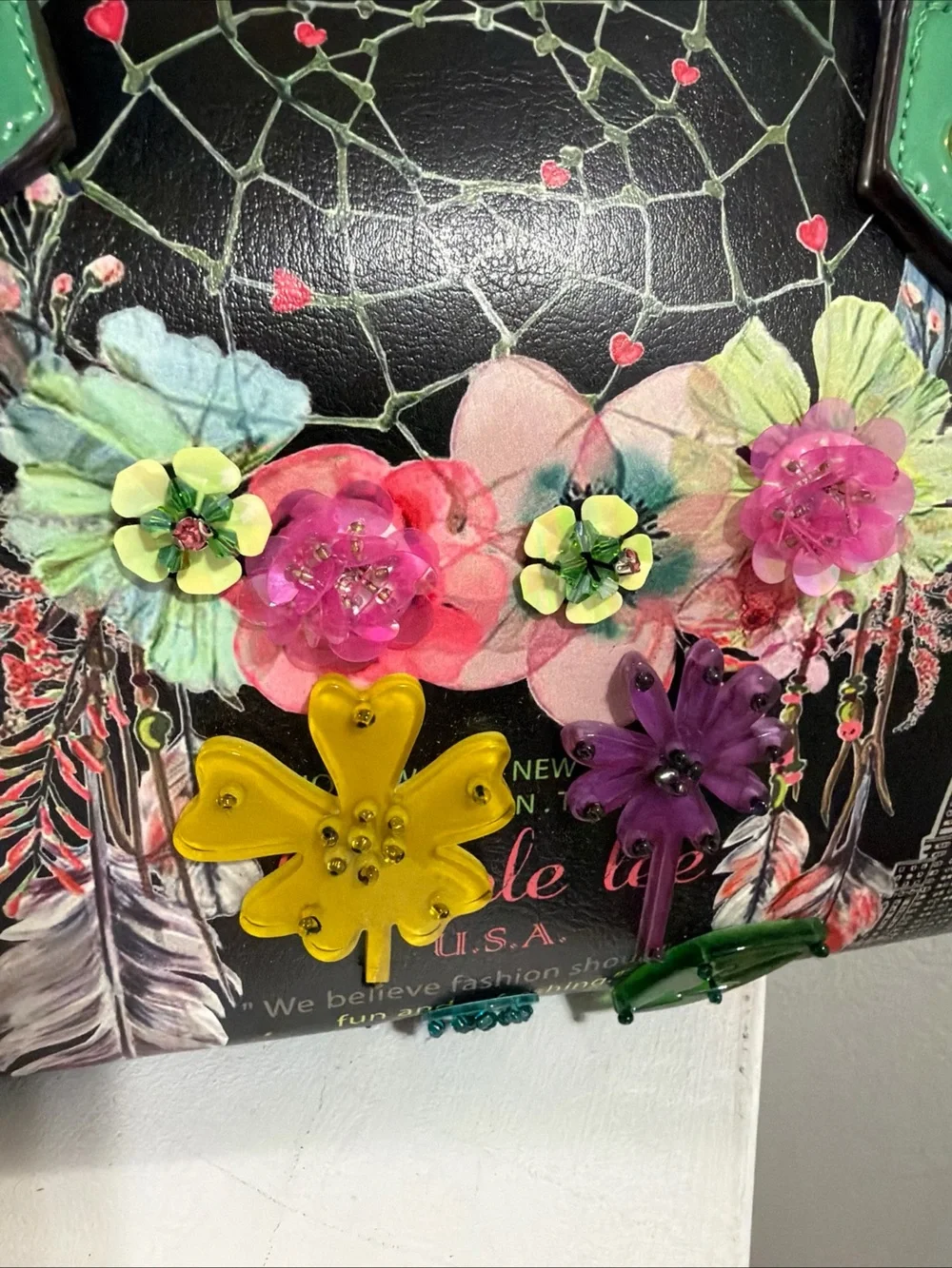 NWT NICOLE LEE USA Satchel Handbag Multicolor “Tonight For You “